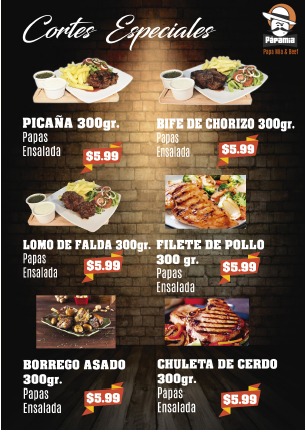 Carta de Papamia Steak House en Quito, Distrito Metropolitano de Quito — página 14
